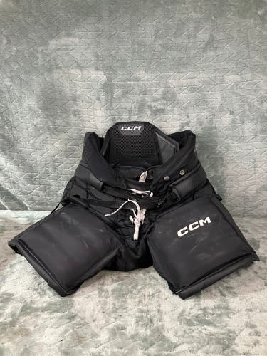 Black Senior Medium CCM Axis F9 Hockey Goalie Pants (Used)