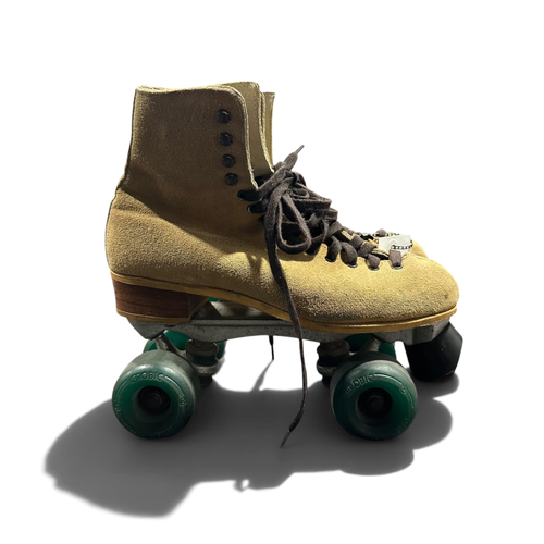 Used Riedell QUADS Senior Roller Quad Skates Tan Senior 7 11375-S000382743