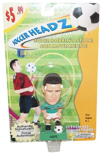 Vintage Alberto Aspe 4" Bobble Toy Figure - Mexico Futbol Soccer Head 2002