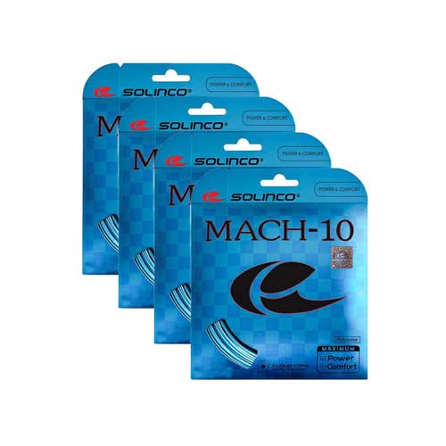 Solinco Mach 10 Tennis String (4-Pack) – High-Performance Co-Polyester...