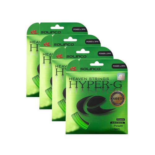 Solinco Hyper-G Soft Tennis String (4-Pack) – High-Performance Comfortable...
