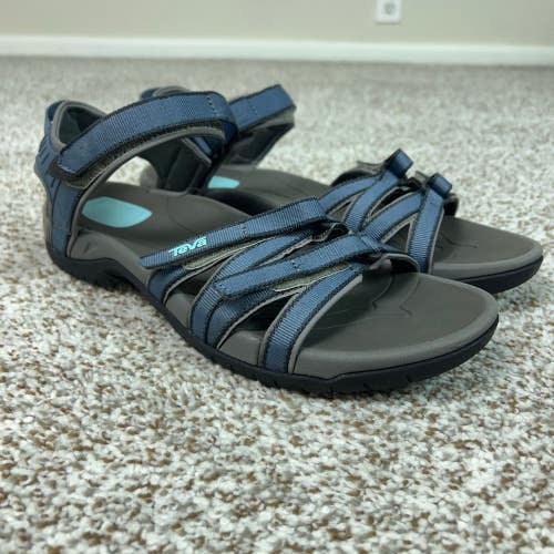 Teva Sandals Womens 12 Blue Hiking Strappy Comfort Walking Outdoor Tirra Sport