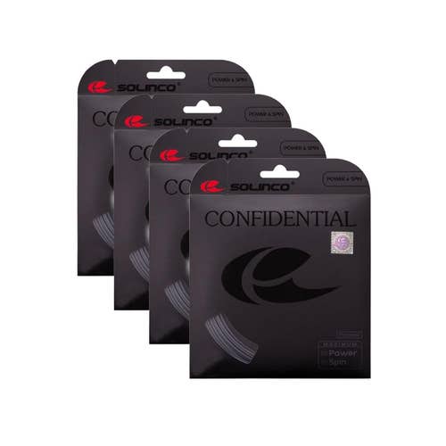 Solinco Confidential Tennis String (4-Pack) – High-Performance Co-Polyester...