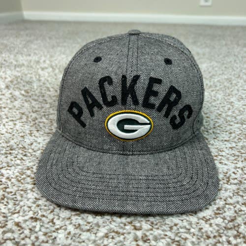 Green Bay Packers Hat Mens One Size Gray Football NFL Adjustable Strapback 47