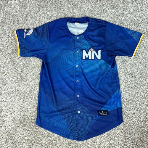 Minnesota Twins Jersey Mens Medium Blue Baseball MLB Bailey Ober 17 SGA Shirt