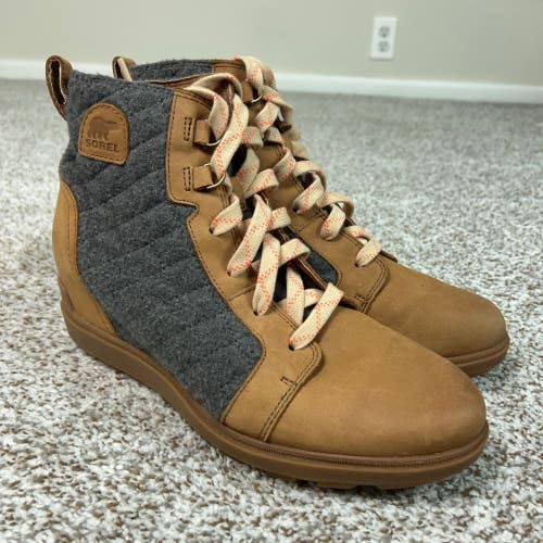 Sorel Boots Womens Size 11 Brown Casual Lace Up Evie II NW Suede Winter Fall