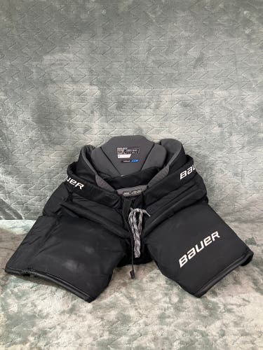 Black Senior Large Bauer Elite Hockey Goalie Pants (Used)
