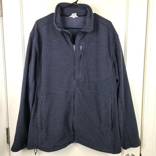 Duluth Trading Co Park Point Fleece Jacket Mens Coat Gray Full Zip Size: XL