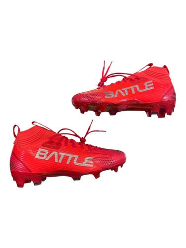 Used Battle Sports Adult FB Cleats Neon Orange Senior 9.5 11873-C000250467