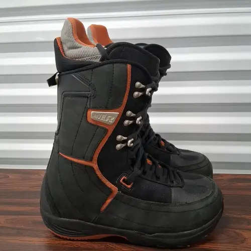 Burton Driver Snowboarding Boots Lace Up Black Rust Orange Mens Size 10