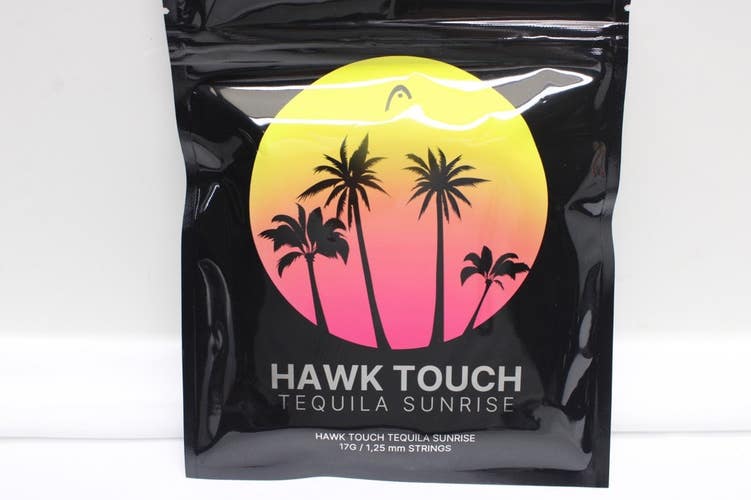 1 SET: HEAD HAWK TOUCH 17 (1.25) CO-POLY TENNIS STRING (TEQUILA SUNRISE)