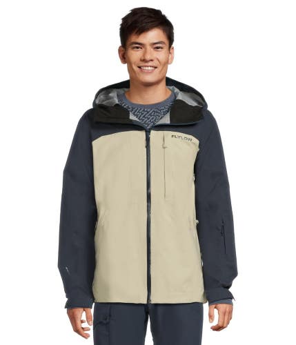 Flylow Malone Jacket Men's Small Multi Colorblock Hooded Full Zip Skiing GBO4416