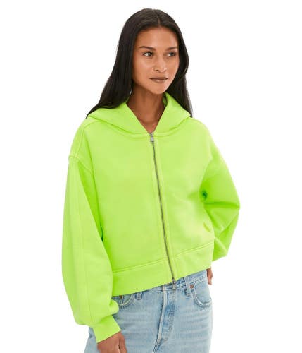 Free People FP Movement A Cut Above Hoodie Women's Small Green Full Zip GBO4455