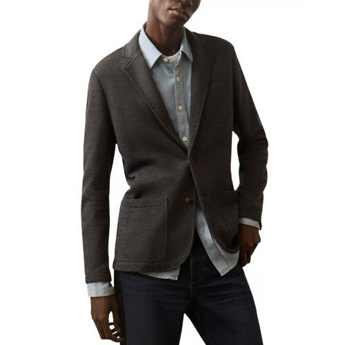 Faherty Inlet Blazer Jacket Men's XL Black Sky Melange Knit Slim Fit GBO4284