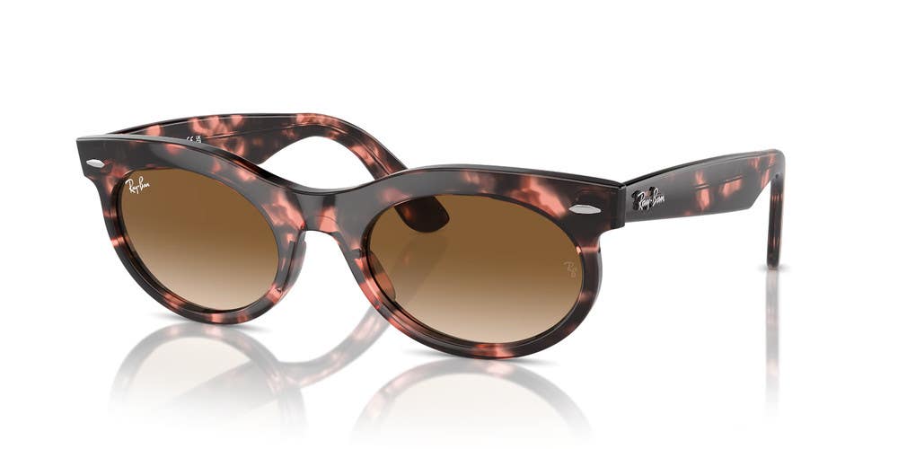 Ray-Ban Wayfarer Oval Sunglasses Unisex OS Clear & Brown Gradient Lens GBO4320