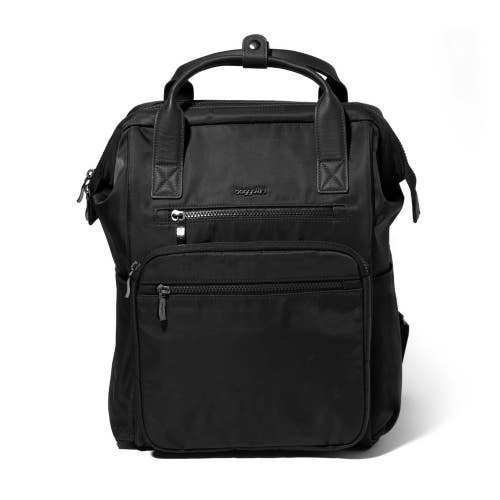 Baggallini Chelsea Laptop Backpack Unisex OS Black Twill Shoulder Strap GBO4325