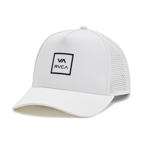 RVCA Va Weld Trucker Hat Men's One Size White Adjustable Snapback Cap GBO4428