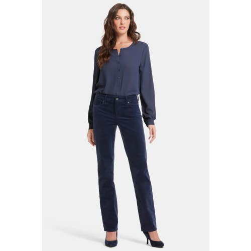 NYDJ Marilyn Jeans Women's 6 Starless Sky Corduroy Stretch Straight Leg GBO4435