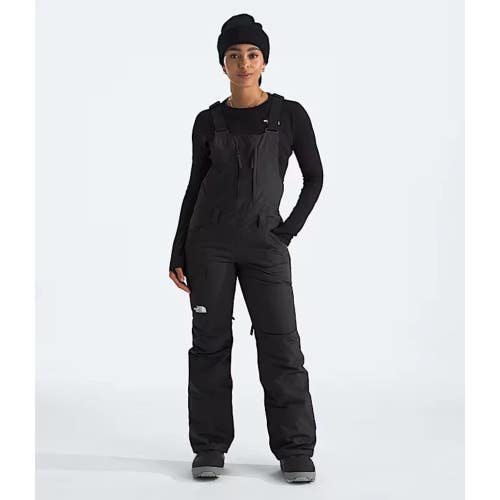 The North Face Freedom Insulated Bib Womens Large Black Skiing Outerwear GBO4234