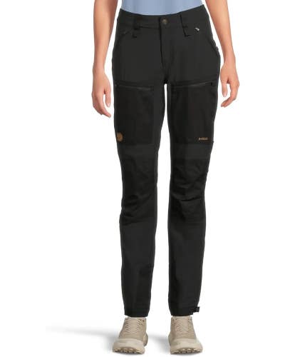 Fjallraven Keb Agile Trousers Women's 2x32 Black Tapered Legs Trekking GBO4468