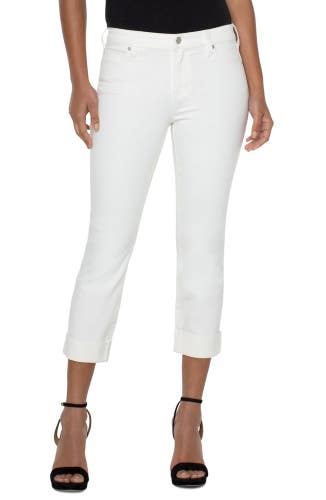 Liverpool Los Angeles Charlie Crop Straight Jeans Women's 10 White Denim GBO4417