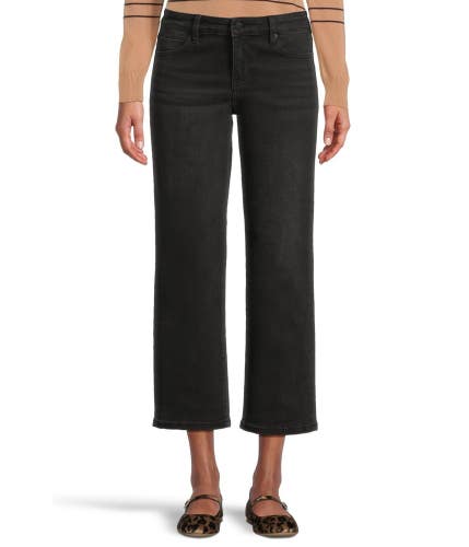Liverpool Los Angeles Kennedy Jeans Womens 0X25 Gray Denim Straight Leg GBO4244
