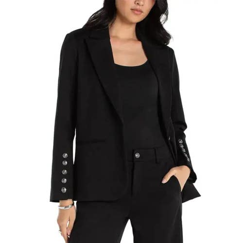 Liverpool Los Angeles Blazer Jacket Womens XL Black Ponte Stretch Formal GBO4448