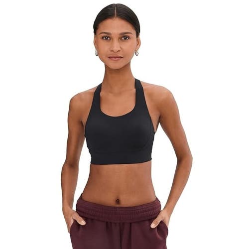 Brooks Limitless Racerback Sports Bra Women's 40B Black Stretch Running GBO4214