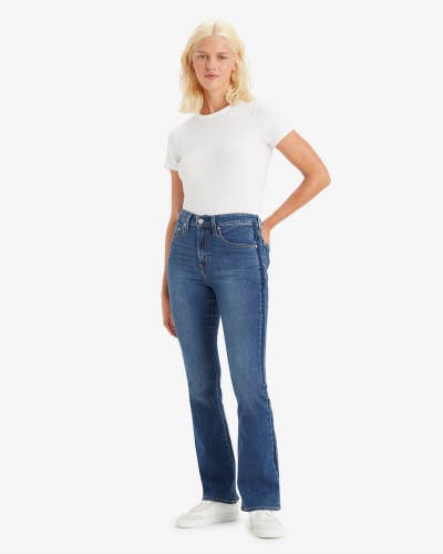 Levi's 725 Jeans Women's 26 Blue Denim Medium Wash High Rise Bootcut Leg GBO4309
