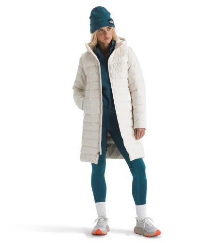 The North Face Aconcagua Parka Jacket Women's XL White Dune Full Zip GBO4285