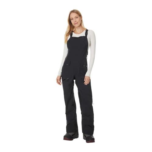 Flylow Foxy Bibs Women's 4 Short Black Stretch Shoulder Strap Slim Fit GBO4335