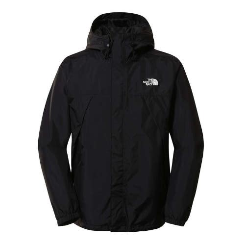 The North Face Antora Rain Jackets Men's Medium Black Long Sleeve Hooded GBO4393