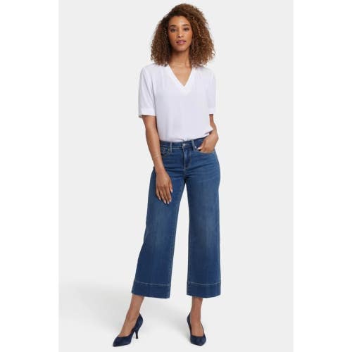 NYDJ Brodi Jeans Women's 6 Ibiza Blues Denim Stretch High Rise Wide Leg GBO4289