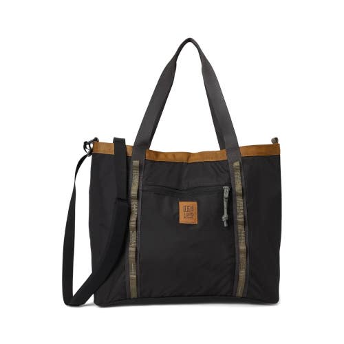 Topo Designs Mountain Utility Tote Bag Unisex OS Black Shoulder Straps GBO4404