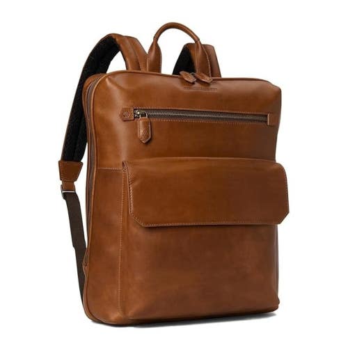 Johnston & Murphy Rhodes Commuter Backpack Men's Tan Full Grain Travel GBO4306