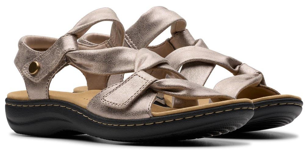 Clarks Laurieann Bell 26181684 Sandals Women's Taupe Metallic Strappy PNE314