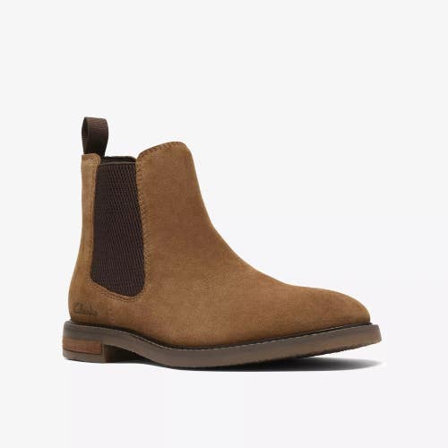 Clarks Jaxen Easy 26327310 Boots Men's 11 Cola Suede Round Toe Chelsea PNE193