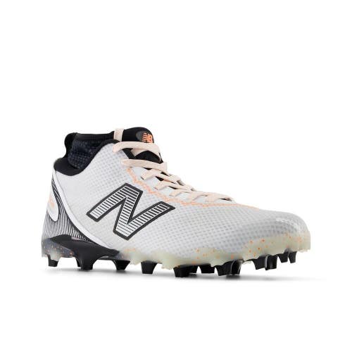 New Balance FreezeLX V5 FREEZPF5 Men's US 9 White Black Lacrosse Cleats PNE377