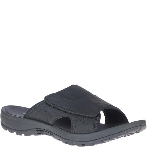 Merrell Sandspur 2 J002723 Sandals Men's 15 Black Leather Open Toe Slide PNE172