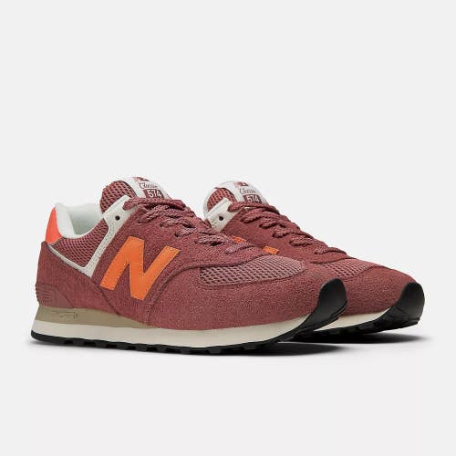 New Balance 574 U5747FE Sneakers Men's Red Rock Tangerine Trainers Shoes PNE256