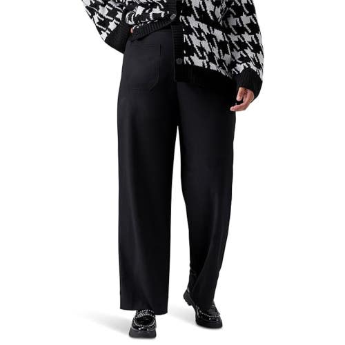 Sanctuary Marine Trouser Pants Women 26 Black High-Rise Wide Leg Zip-Fly DAC33