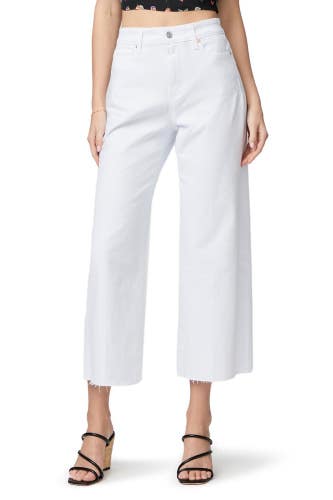 Paige Anessa Cropped Jeans Women's 30 Crisp White Denim High Rise Wide Leg DAC90