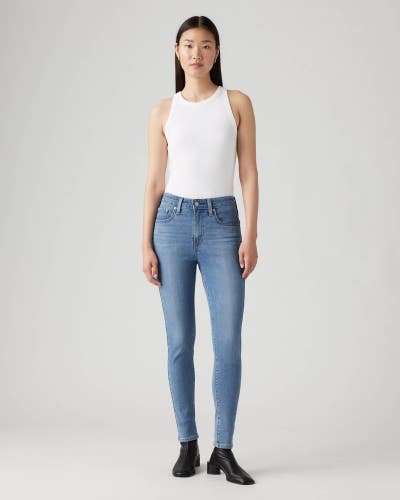 Levi's 721 Jeans Women's 24x28 Blue Denim Medium Wash High Rise Skinny Leg DAC44