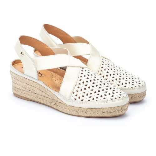 Pikolinos Benidorm W4A-1546 Sandals Womens 6.5-7 B Nata Espadrille Wedge ZAP2729