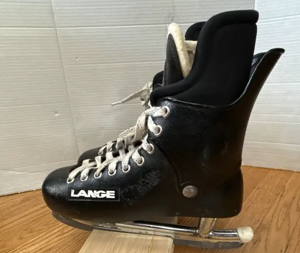 Hockey Skates-Vintage Good Condition 1960s-70s' Lange Senior Ice Hockey Skates sz 10.5 - 11??