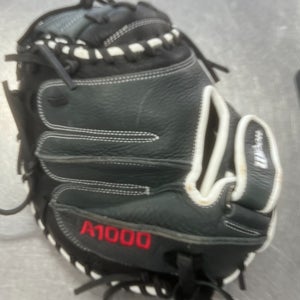 Used Wilson A1000 BB/SB Catchers RH Throw Black 33" 11497-S000162236