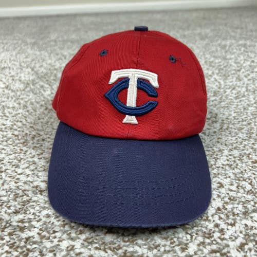 Vintage Minnesota Twins Mens Hat Strap Back Red Blue Baseball MLB Logo Athletic