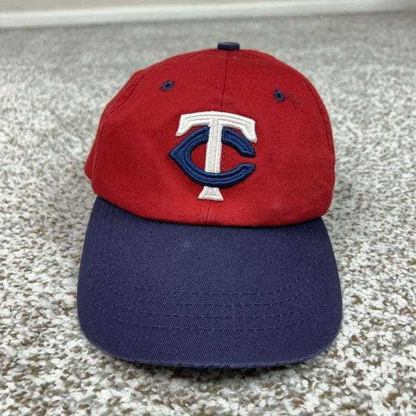 Vintage Minnesota Twins Mens Hat Strap Back Red Blue Baseball MLB Logo Athletic