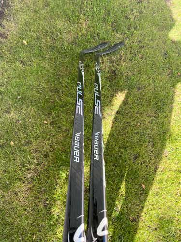 NEW Intermediate Silver Bauer Pulse Right Hand Hockey Stick P92 65 Flex (New)