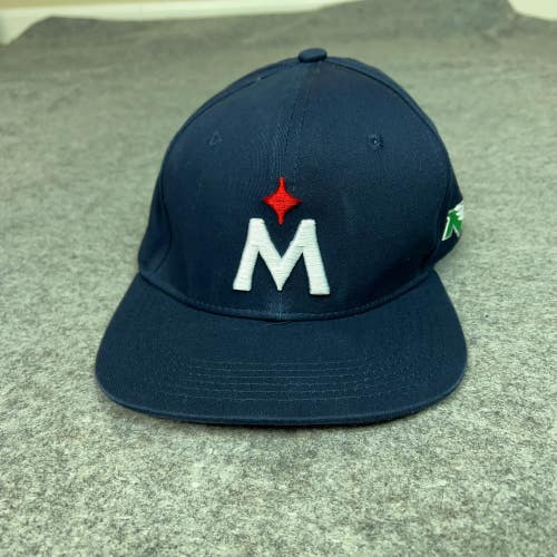 Minnesota Twins X North Dakota Hawks Mens Hat Snapback Blue Cap Baseball MLB